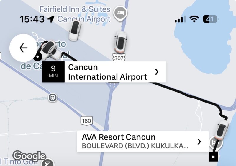 Uber em Cancun
