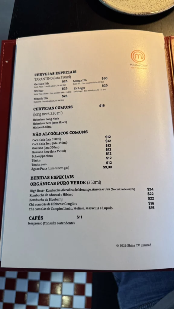 Cardápio do restaurante do Masterchef em Sorocaba - Saladas